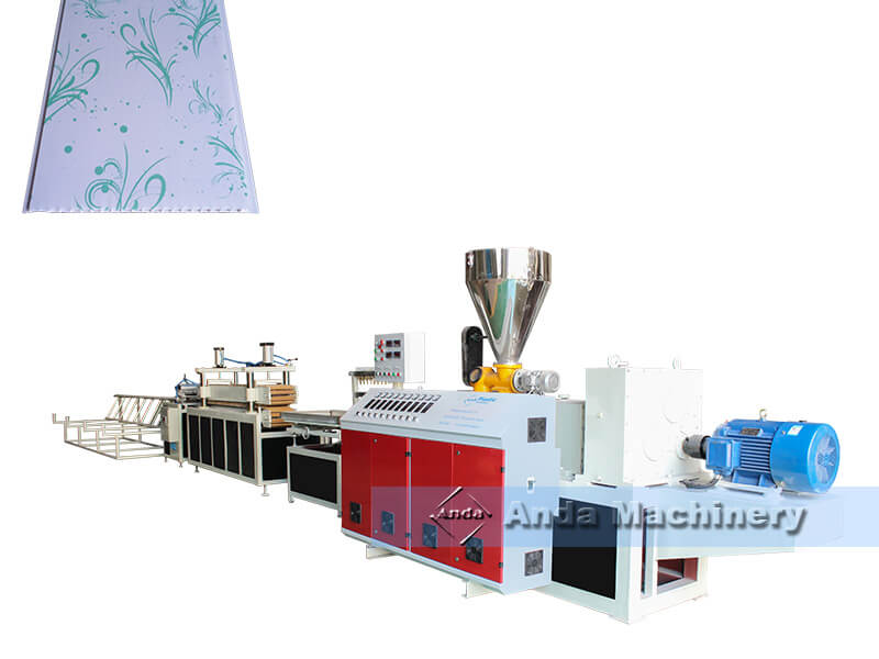 Anda high speed PVC ceiling panel production line start running at indonesia