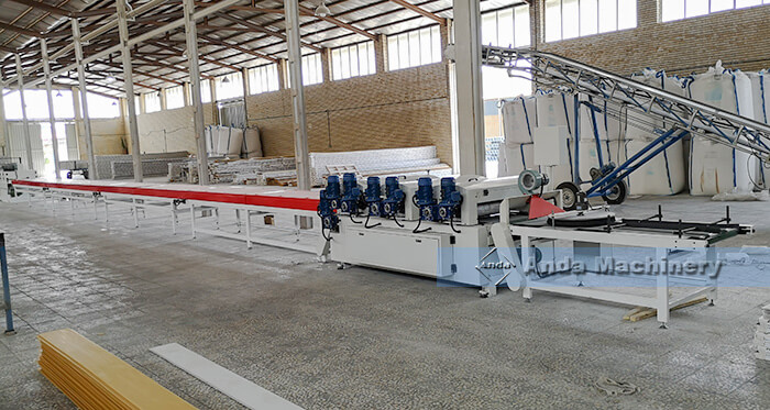 UV coating machine for PVC ceiling and wall panel running at tabriz Iran