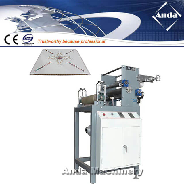 kyrgyzstan customer bought PVC ceiling transfer printing machine from Anda machinery